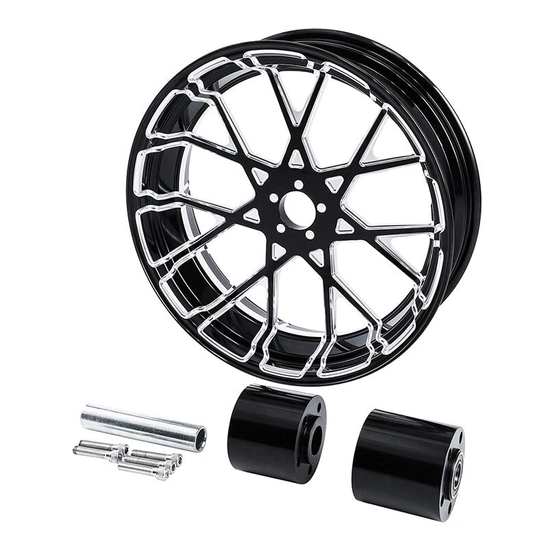 18'' Rear Wheel Rim Hub Disc & Belt Pulley Fit For Harley Electra Glide 1997- 20
