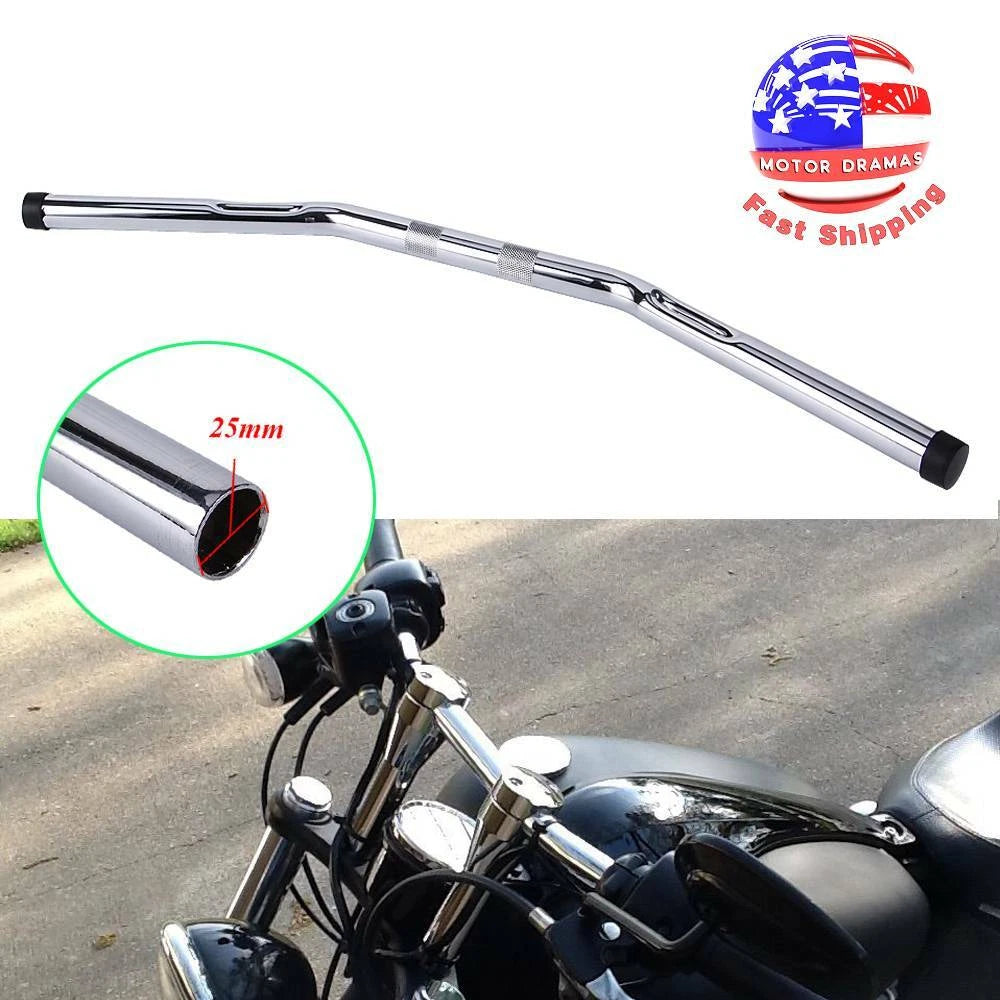 1" Drag Bars Handlebars For Harley Sportster XL Dyna Softail Choppers Bobbers
