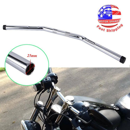 1" Drag Bars Handlebars For Harley Sportster XL Dyna Softail Choppers Bobbers