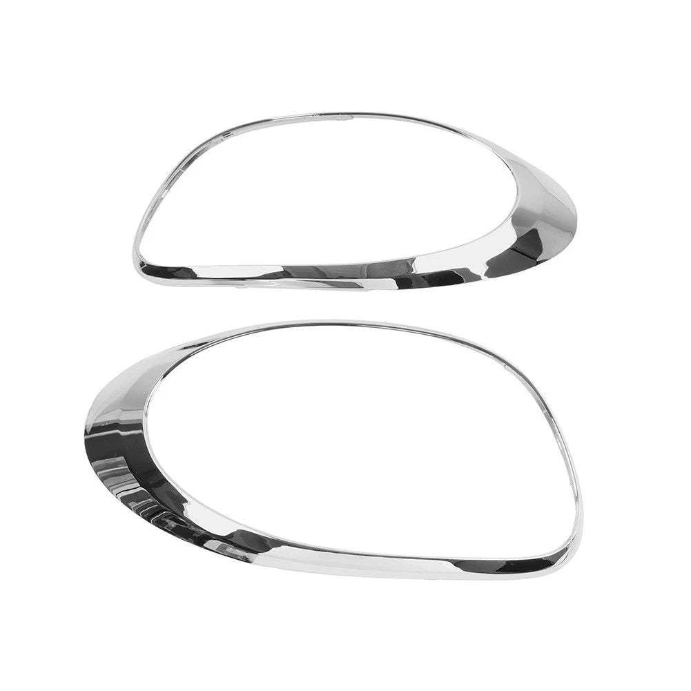 1 Pair Tail Light Bezel Close Out Ring Trim Chrome Fit For Fiat 500L 2014-2020