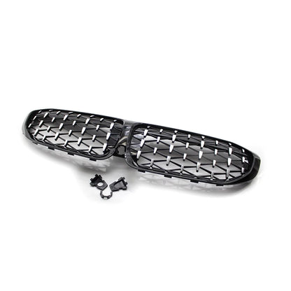 Pair Front Bumper Kidney Grill Diamond Grille For BMW 3 Series G20 G21 2019-2022