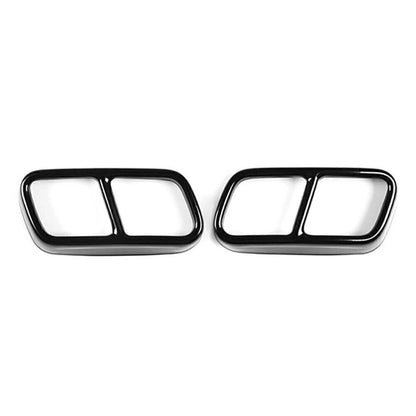 Black Tail Muffler Exhaust Pipe Output Cover Trim For BMW F01 7 Series 2009-2014