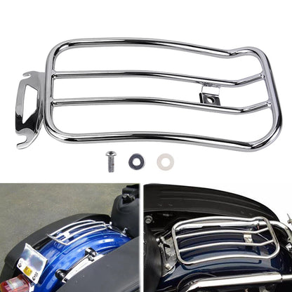 Fender Solo Seat Luggage Rack For Harley Touring Street Road Electra Glide 97-05