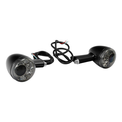 Rear Turn Signals LED Light Smoked Fit For Harley Sportster 883 1200 1992-2022