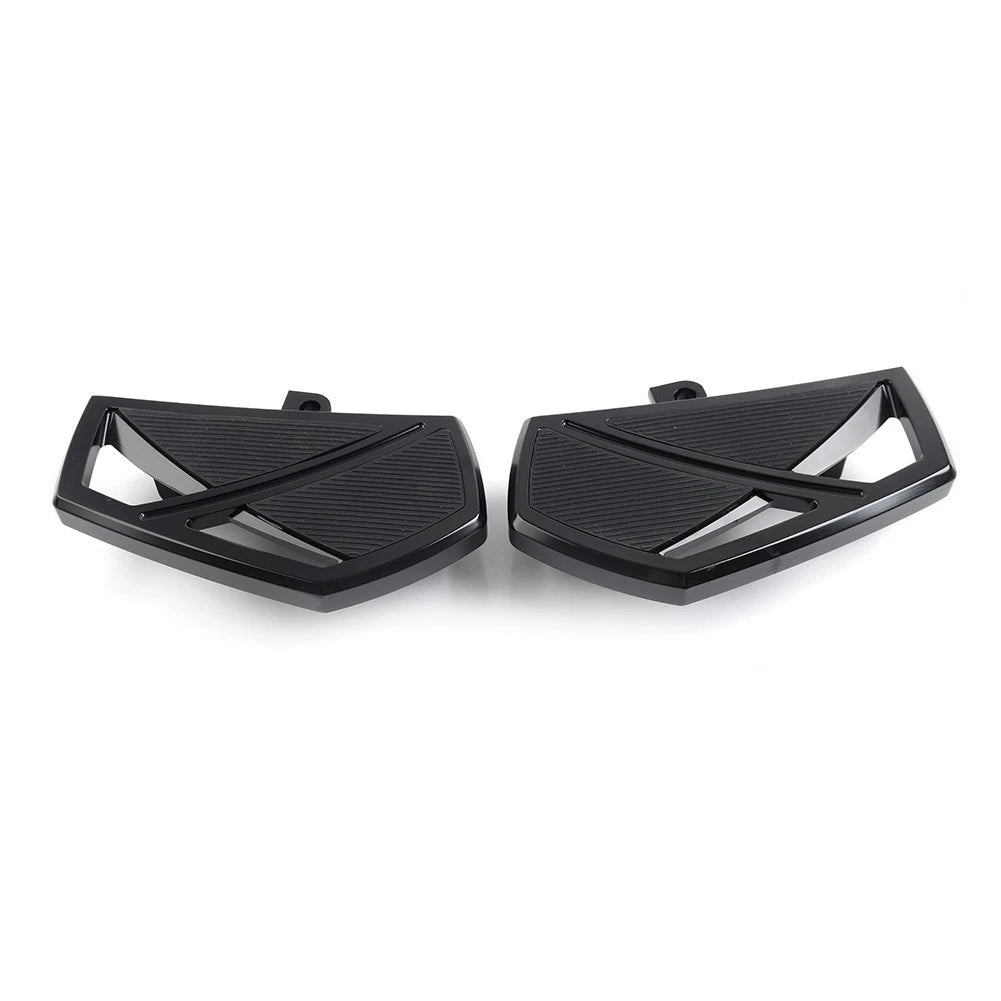 1 Pair of Black Floorboard Footrest Footpegs For Harley Softail 2018-2023