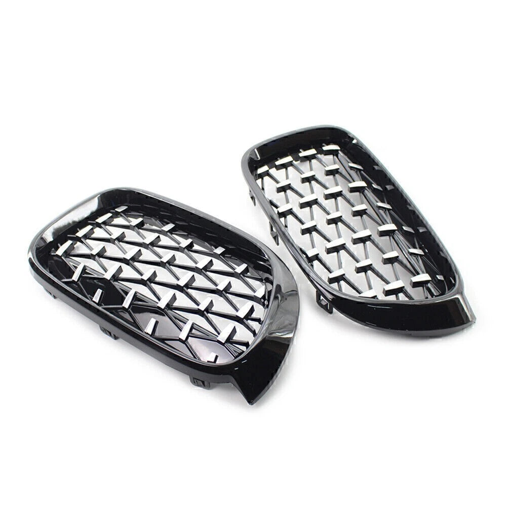 Fit BMW X3 F25 /X4 F26 2014-2017 Diamond Meteor Latest Style Front Kidney Grille