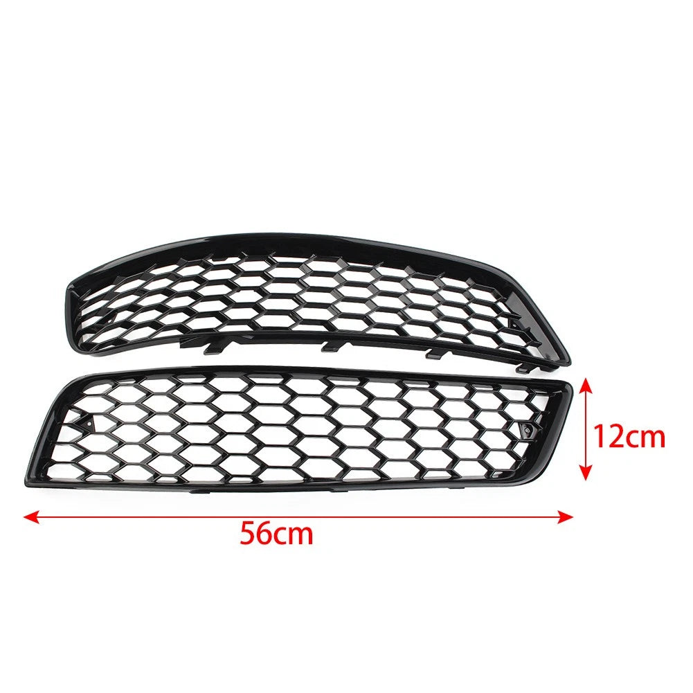 Pair Front Bumper Mesh Fog Light Cover W/O Fog Light Hole For Audi A3 8P 2009-13