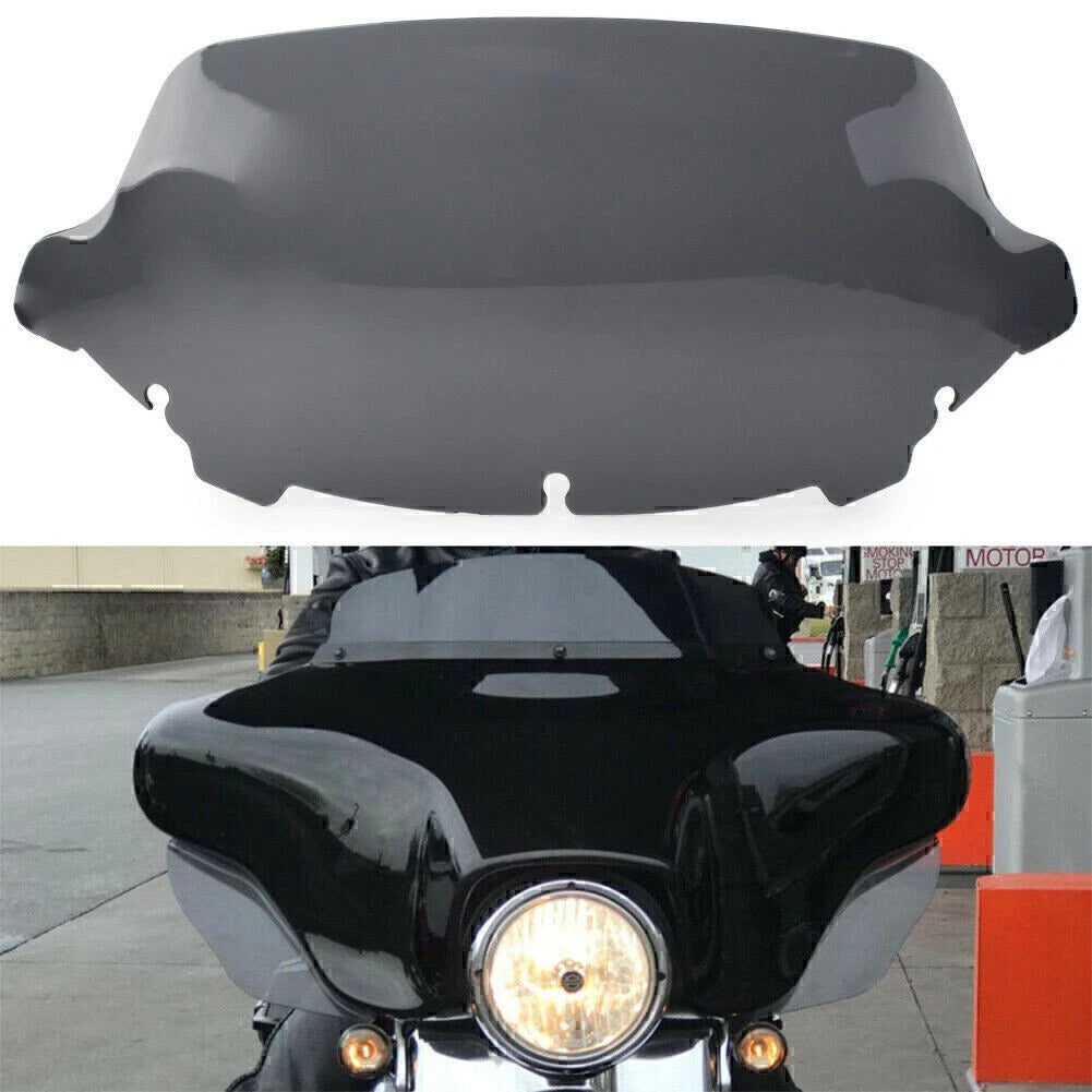 10"  Wave Windshield For Harley Touring Street Electra Tri Glide 2014 - 2021