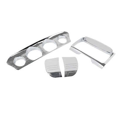 Tri Line Gauge Stereo Accent Trim Cover For Harley Touring Electra Street Glide