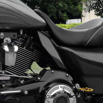 Carbon Fiber Vivid Black Mid-Frame Air Deflector For Harley Electra Glide 09-23