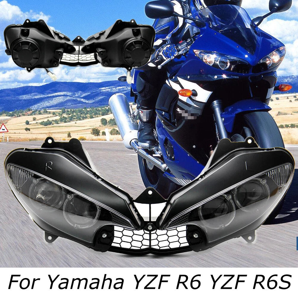 Headlight Front Lamp Light Assembly For Yamaha yzf r6 2003-2005 r6s 2006-2009 US