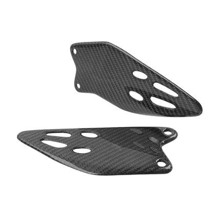 Carbon Fiber Footrest Rear Foot Heel Guards Plates For Kawasaki ZX-6R 636 19-25