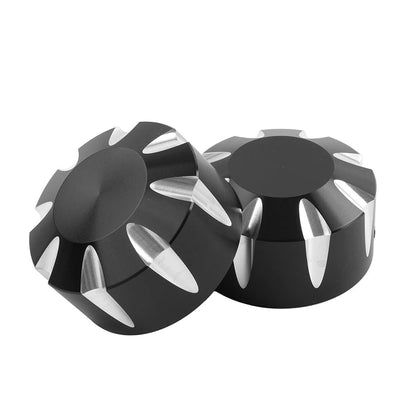 Pair Black Front Axle Nut Cover Caps For Can-Am Spyders GS RS RT ST F3 2008+