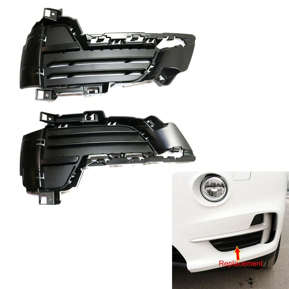 Bumper Grille For BMW X5 2014-2017 Set of 2 LH and RH Textured Closed Grid