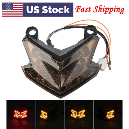 ILED Turn Signal Taillight Tail Lamp Fit KAWASAKI Z125 Z800 ZX-6R NINJA US Black