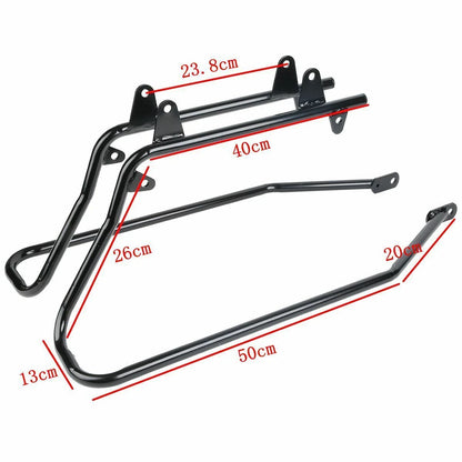 4" Stretched Hard Saddlebags &Conversion Brackets Fit For Harley Fatboy 1984-17