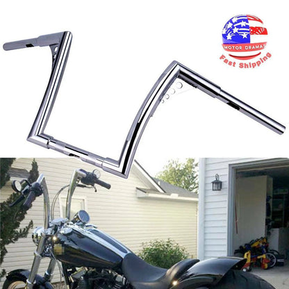 Chrome 12" Rise 1.25'' Ape Hanger Handle Bar For Harley Sportster XL 883 Softail