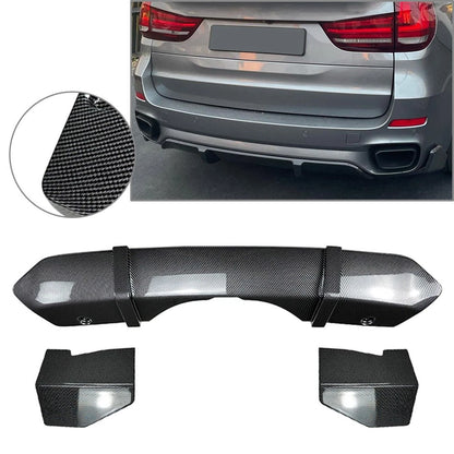Rear Bumper Diffuser Lip Spoiler For BMW F15 X5 M Sport 2014-2018 Carbon Fiber