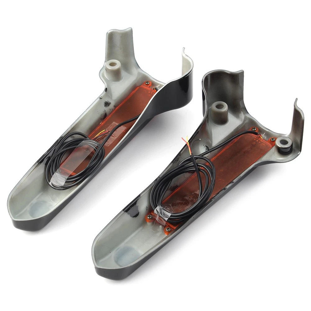 Front Lower Fork Leg Cover LED Smoke Light For Harley FLHT FLHX /R Electra Road