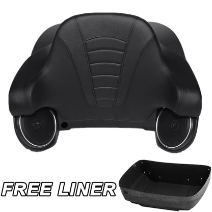 Matte Black King Trunk Pad Rack Speakers Fit For Harley Street Glide 14-25