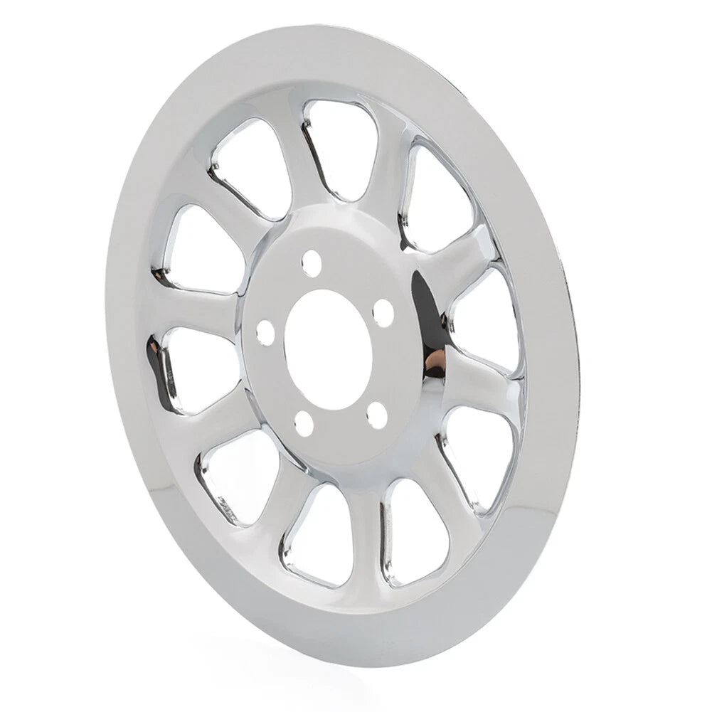 Outer Rear Pulley Cover Insert For Harley Softail Fat Boy FLST FXST Chrome Motor