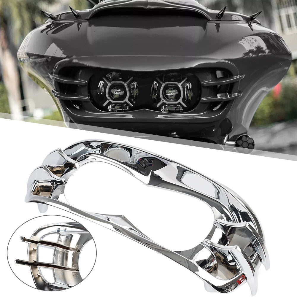 Motorcycle Unpainted Black Headlight Bezel For Harley Road Glide FLTRX FLTRU 15+