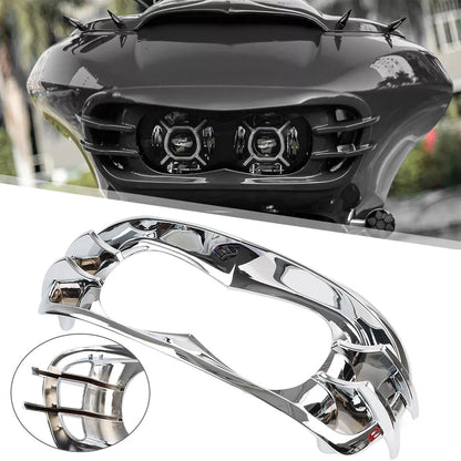 Motorcycle Unpainted Black Headlight Bezel For Harley Road Glide FLTRX FLTRU 15+