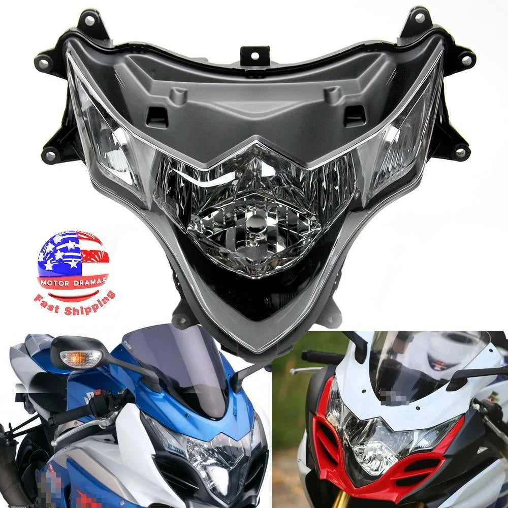 Black Front Headlight Headlamp Head Light Fit For Suzuki GSXR1000 K9 2009-2017