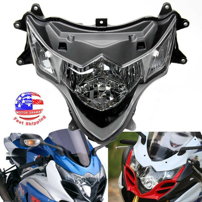 Black Front Headlight Headlamp Head Light Fit For Suzuki GSXR1000 K9 2009-2017
