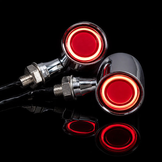 For Harley Motorcycle Bullet Blinker LED Turn Signal Brake Running Tail Lights