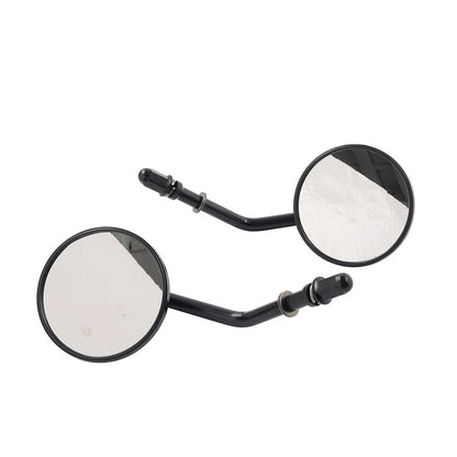 Motor Round Retro Rearview Side Mirrors For Harley Davidson Sporster 8mm Black