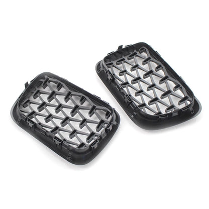Front Grill Latest Style Shiny Black Frame Diamond For BMW E36 3 Series 97-99 US