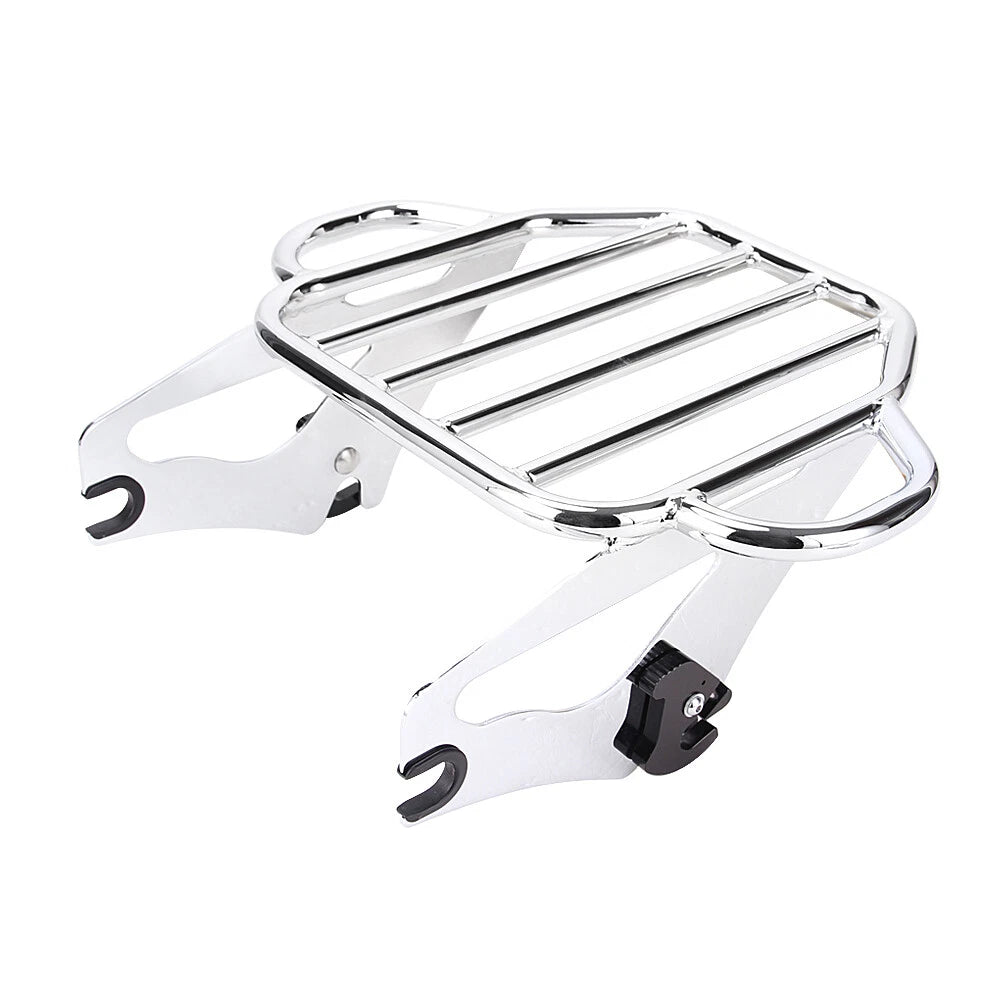 Chrome Detachable Two Up Tour Pack Pak Luggage Rack For Harley Touring 2009-2022