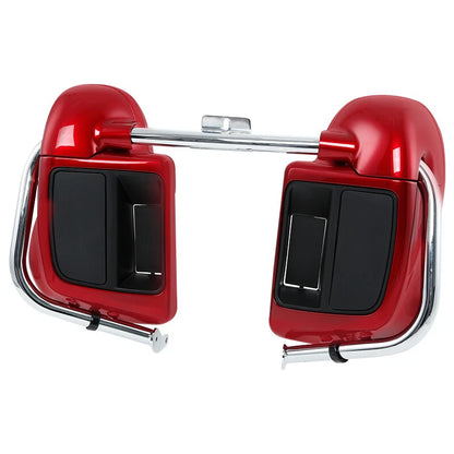Red Lower Vented Fairing & Engine Guard Bar For Harley Davidson Touring 97-08 99