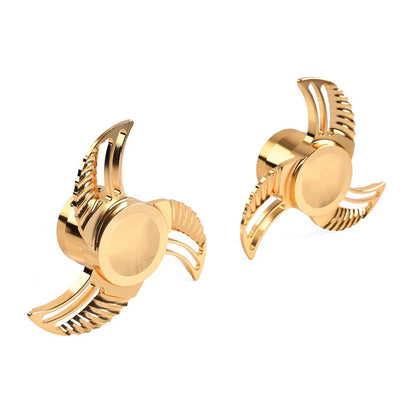 Spun Blade Spinning Front Axle Cap Nut Covers For Harley Softail Dyna Pair Gold