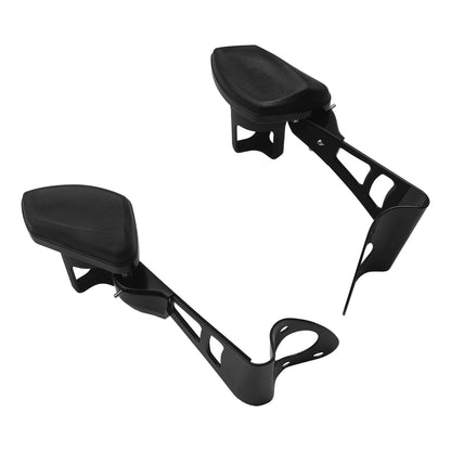 Black Rear Passenger Arm Rests W/ Drink Holder Fit For Harley Street Glide 14-Up