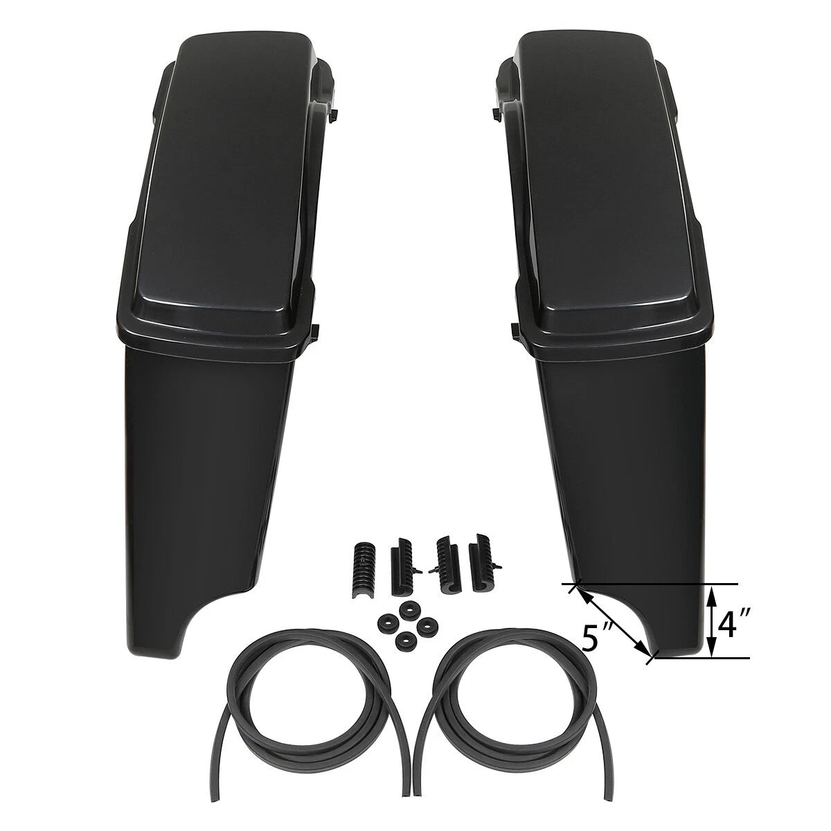 Unpainted 5" Extended Saddlebag Conversion Bracket Fit For Harley Fatboy 1984-17