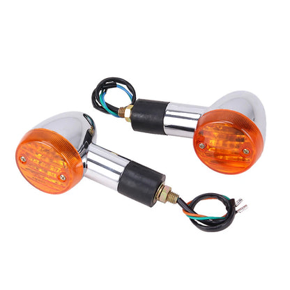 2PCS Motorcycle Turn Signal Bulb Light Indicator Blinker Handlebar Amber Yellow