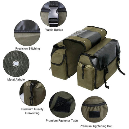 Canvas Motorcycle Side Tool Saddle Bags for Harley BMW Yamaha Honda Kawaski