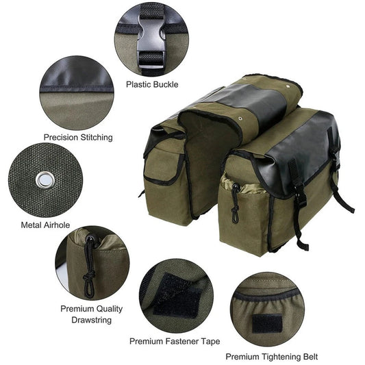 Canvas Motorcycle Side Tool Saddle Bags for Harley BMW Yamaha Honda Kawaski