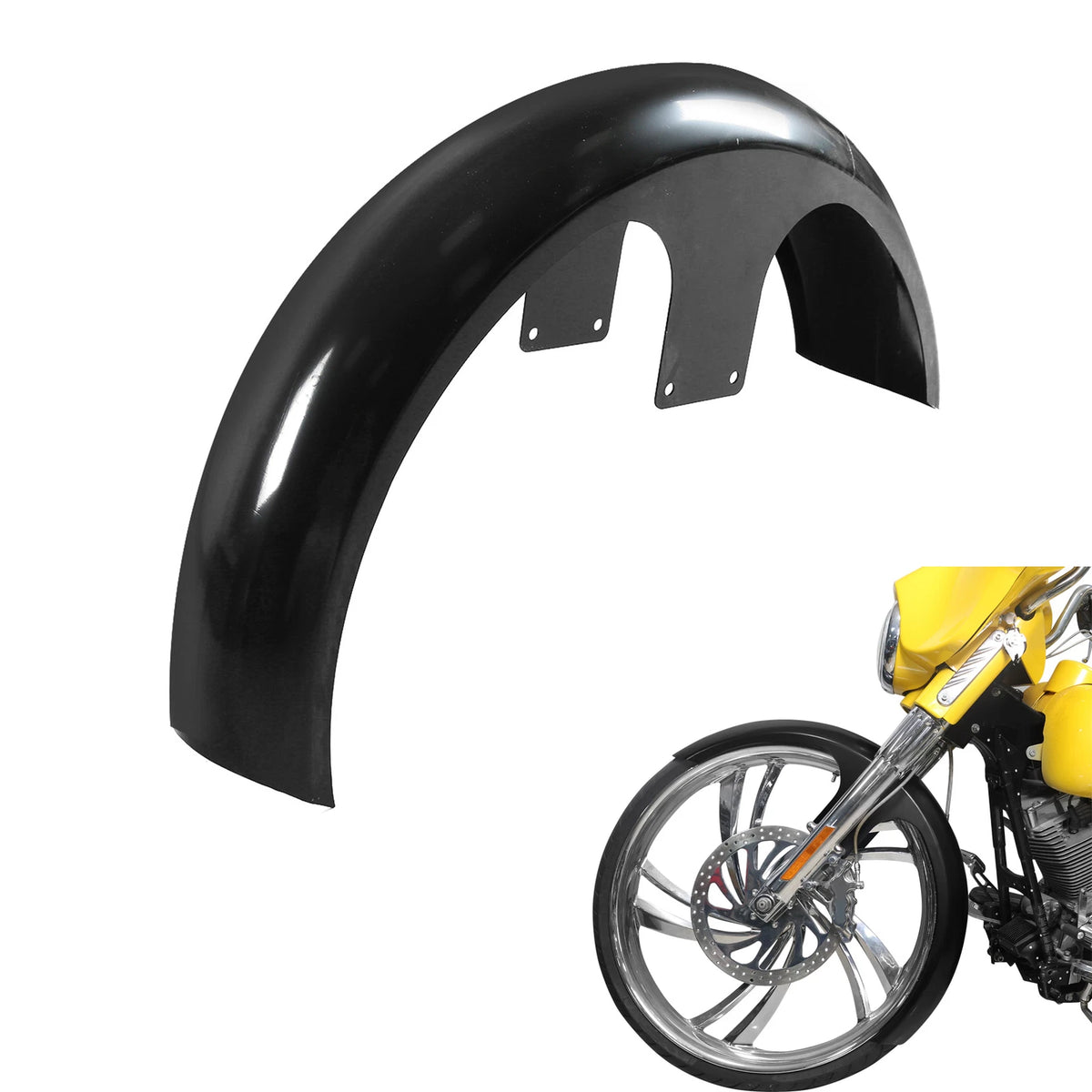 26" Wrap Front Fender Fit For Harley Touring Electra Road Glide Custom Bagger US
