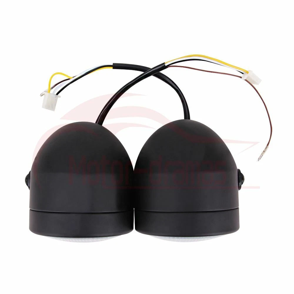 Twin Headlight Double Dual Lamps For Harley Softail Street Fighter Dirt Bike