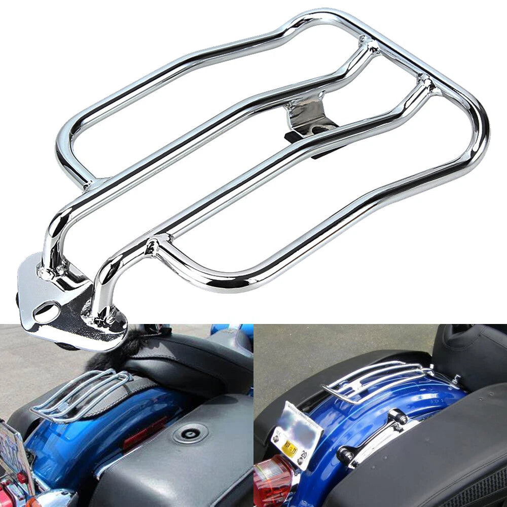 Chrome Rear Fender Solo Seat Luggage Rack For Harley Sportster XL 883 1200 48 72