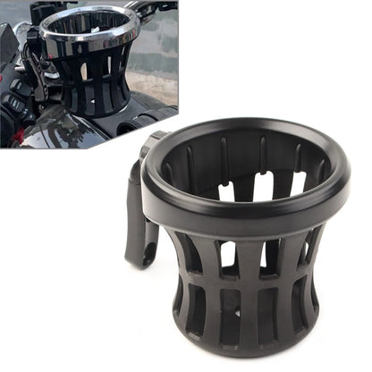 Handlebar Cup Holder Drink W/ Mesh Basket Mount Universal Fit Harley Motorcycle