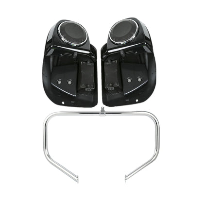 Lower Vented Leg 6.5" Speakers Engine Crash Bar Fit For Harley Touring 14-Up 23