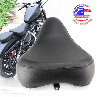 Front Driver Solo Seat Leather For Harley Sportster XL1200 883 72 48 1983-2003