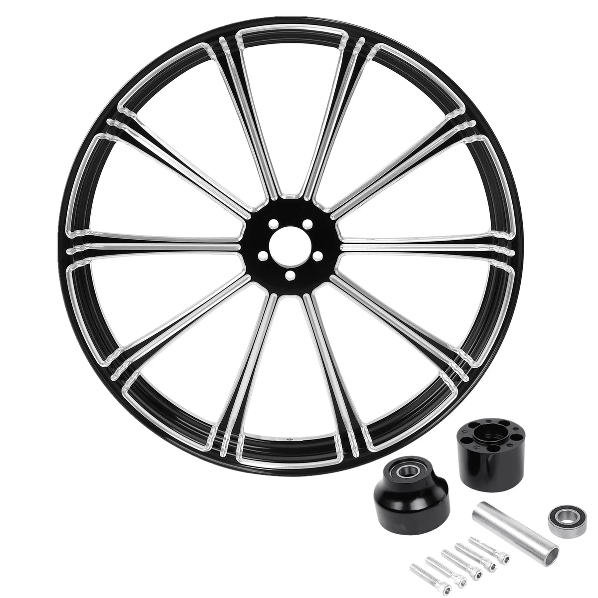 23'' Front Wheel Rim Hub Single Disc Fit For Harley Touring 1997-2021 20 Non ABS