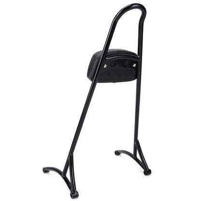 Detachable Sissy Bar Backrest Cushion Pad Black For Harley Sportster XL 883 1200
