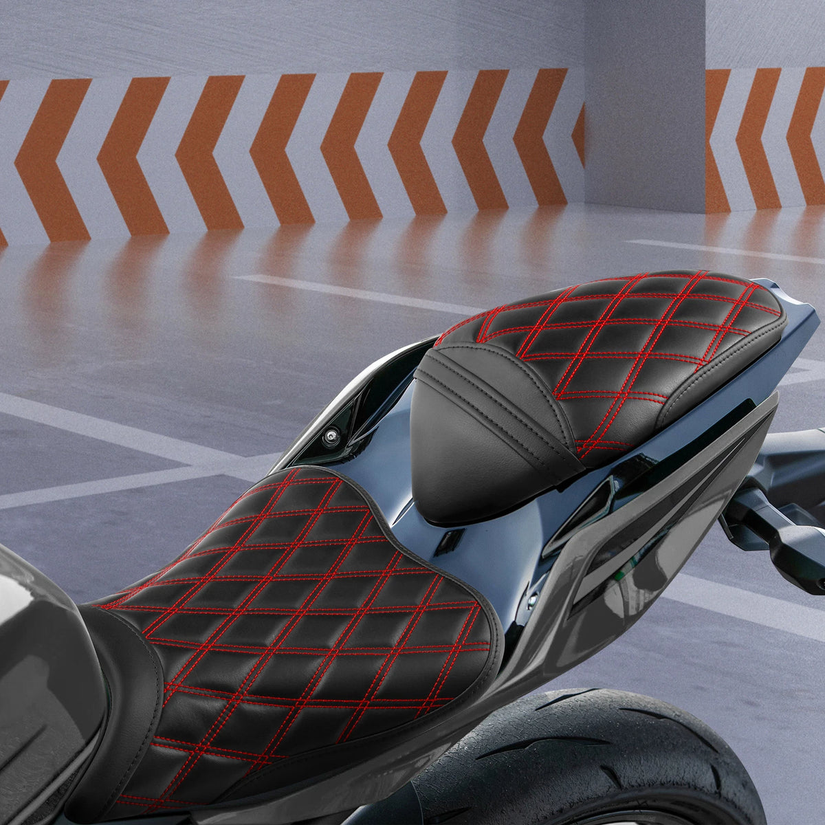 Driver & Passenger Seat Fit For Kawasaki Ninja 400 2018-2022 Z400 2019-23 Black