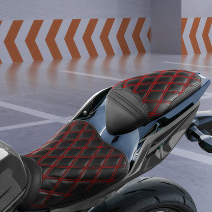 Driver & Passenger Seat Fit For Kawasaki Ninja 400 2018-2022 Z400 2019-23 Black